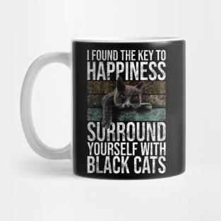 I Found The Key To Happiness Surround Yourself With Black Cats Mug